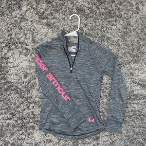 under armor || grey and pink long sleeve